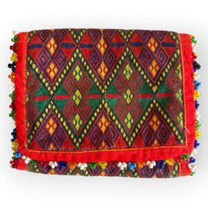 Vintage Hazara Tribe Silk Wallet from the 1940s, Ghazni, Afghanistan